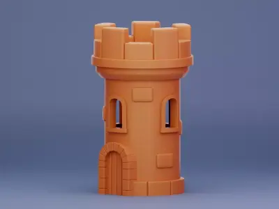 Castle Tower 3D Printable STL Model 3D print model