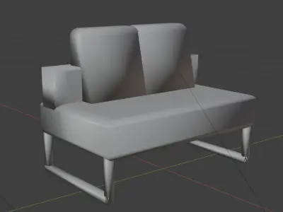 Simple sofa  Free 3D model