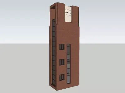 clock tower 3d model 3D model purchase