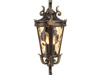 Marseille Rustic Industrial Outdoor Wall Light 3D model