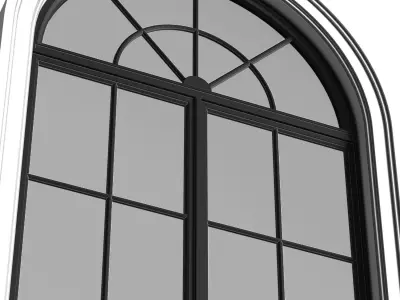 Arched Exterior Window 3D model