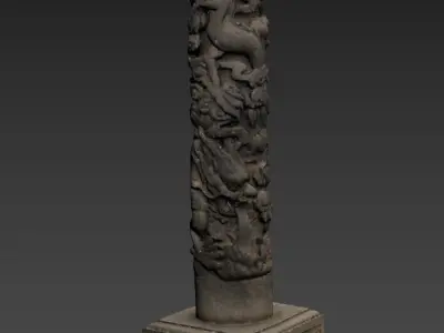 Carved stelae 3D model