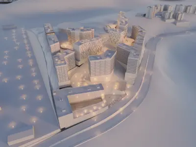 Mixed Used Masterplan Buildings 3D model