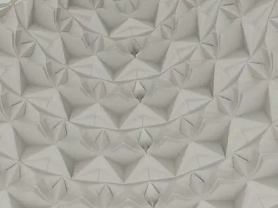 Mukarnas pyramid on wall Low-poly 3D model