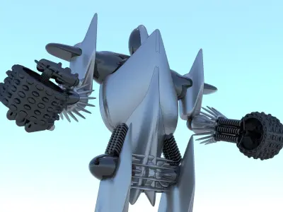 Robot Cyborg Game Caracter Sci Fi 3D model