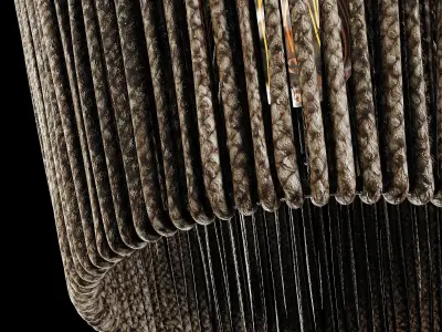 Lamp cone rope n8 3D model