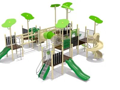 Garden Playground Low-poly 3D model