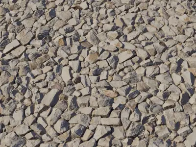 Light Limestone Gravel Fill PBR Texture Texture