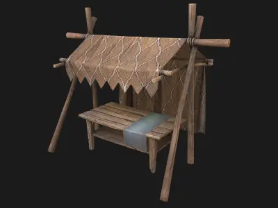 Market Stalls Tent Pack Low-poly 3D model