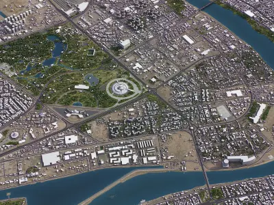 Baghdad - 3D City Model Low-poly 3D model