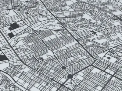 Kaohsiung City  Road Network and Streets 3D model