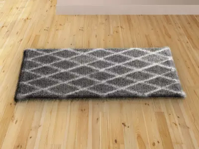 Soft Fluffy Carpet 3D model