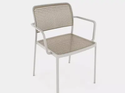 Aluminium armchair for interior and exterior 3D model
