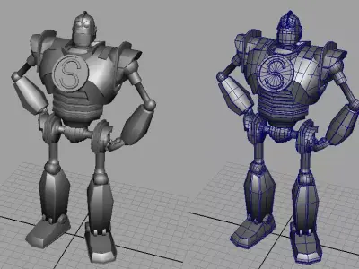 the iron giant Low-poly 3D model