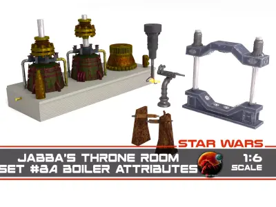 Jabbas Throne Room - Set 8a - Boiler Room Attributes 1-6 scale 3D print model
