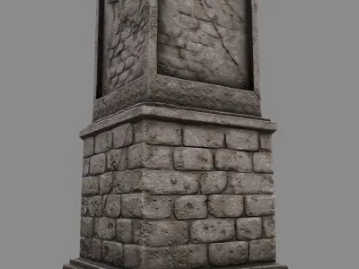 pillar 10 Low-poly 3D model