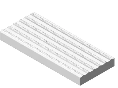 Tactile Paving Set Warning 400x400mm  Directional 700x300mm Conc 3D model