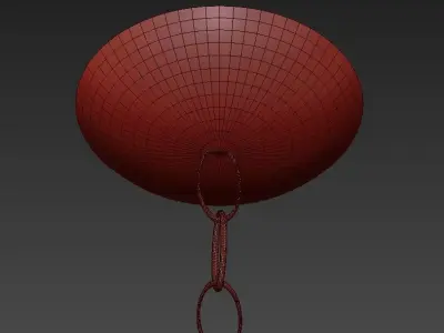 Ceramic Flower Pendant Light 3D model