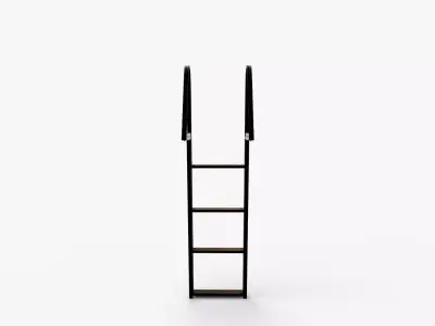 Aluminum Angled Dock Ladder 3D model