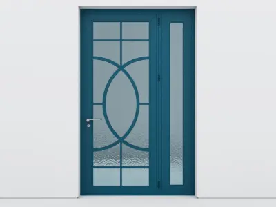 Aluminium door 363 3D model