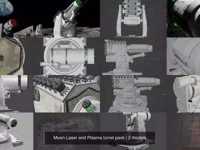 Moon Laser and Plasma turret pack