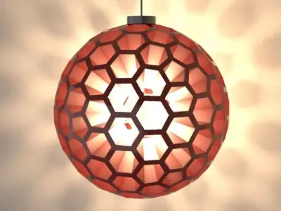 Ceiling Lamp Hexagonal Gap 3D model