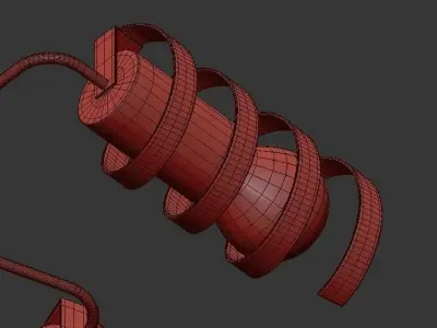 Faeton gold ceiling light fixture 3D model