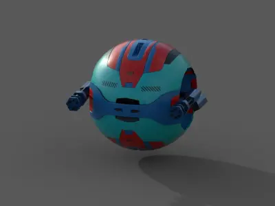 Scifi Ball Low-poly 3D model