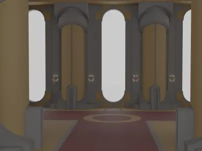 Jedi Temple Hallway Pack 3D model