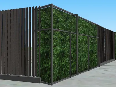 Affordable and Easy-to-Use Boundary Wall 3D Model 3D model
