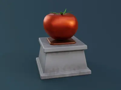 Tomato Monument Low-poly 3D model