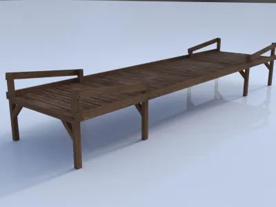 Wooden Quayside Free 3D model