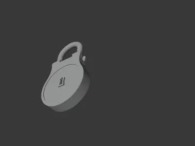Rusty Basic Lock Low-poly 3D model