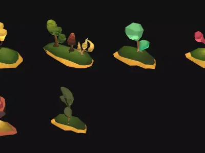 LumaGrove Unity Wonky Woods  Low Poly Nature Asset Pack Low-poly 3D model