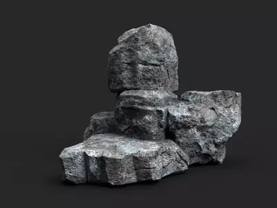 Rock 16-2 Low-poly 3D model