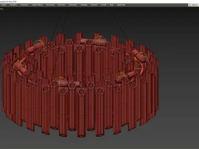 KEBO AMAZING GLASS CHANDELIER Low-poly 3D model