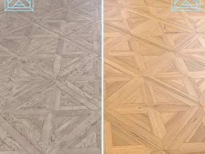 Parquet - Laminate - Wooden floor 2 in 1 Low-poly 3D model 152