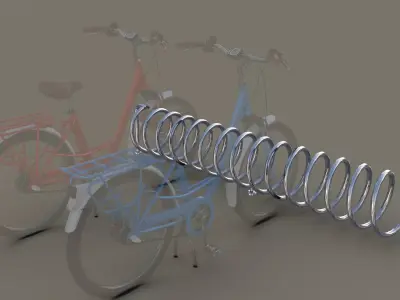 Spiral Bike Stand 3D model