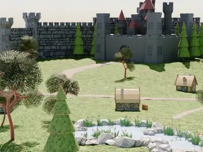 the two islands Low-poly 3D model