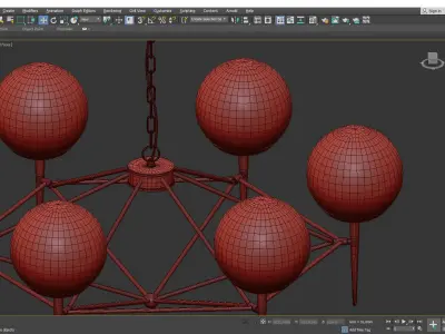 Bellina Chandelier Low-poly 3D model