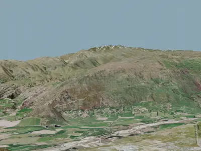 Mountains Landscape - Cardrona Valley New Zealand 3D model