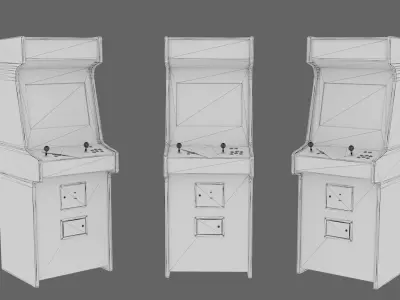 Arcade Cabinet Street Fighter 2 Low-poly 3D model