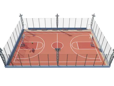 stadium-tennis football Basketball 3D model