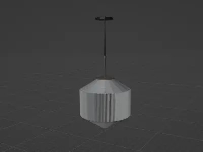 Crystal Glass Chandelier named chair  3D model