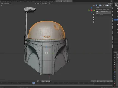 BOBA FETT Helmet PBR model 3D model