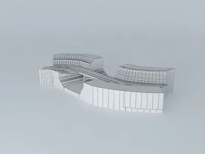 Bridge on Highway Free 3D model
