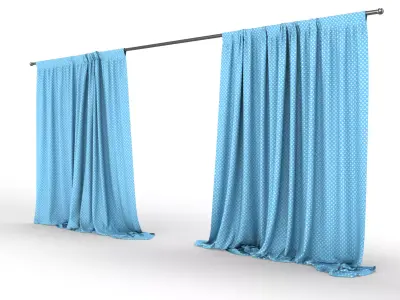 Detailed Curtain 3D model