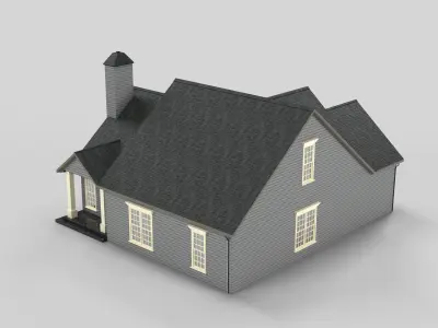 British House Design 05T2 Low-poly 3D model