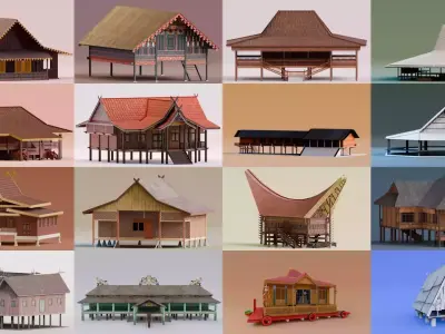 Traditional Houses - Bundle Edition 3D Model Pack
