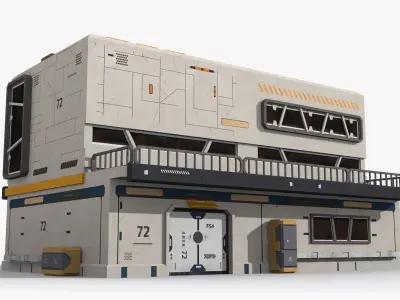 Sci-Fi Industrial x21 Low-poly 3D model